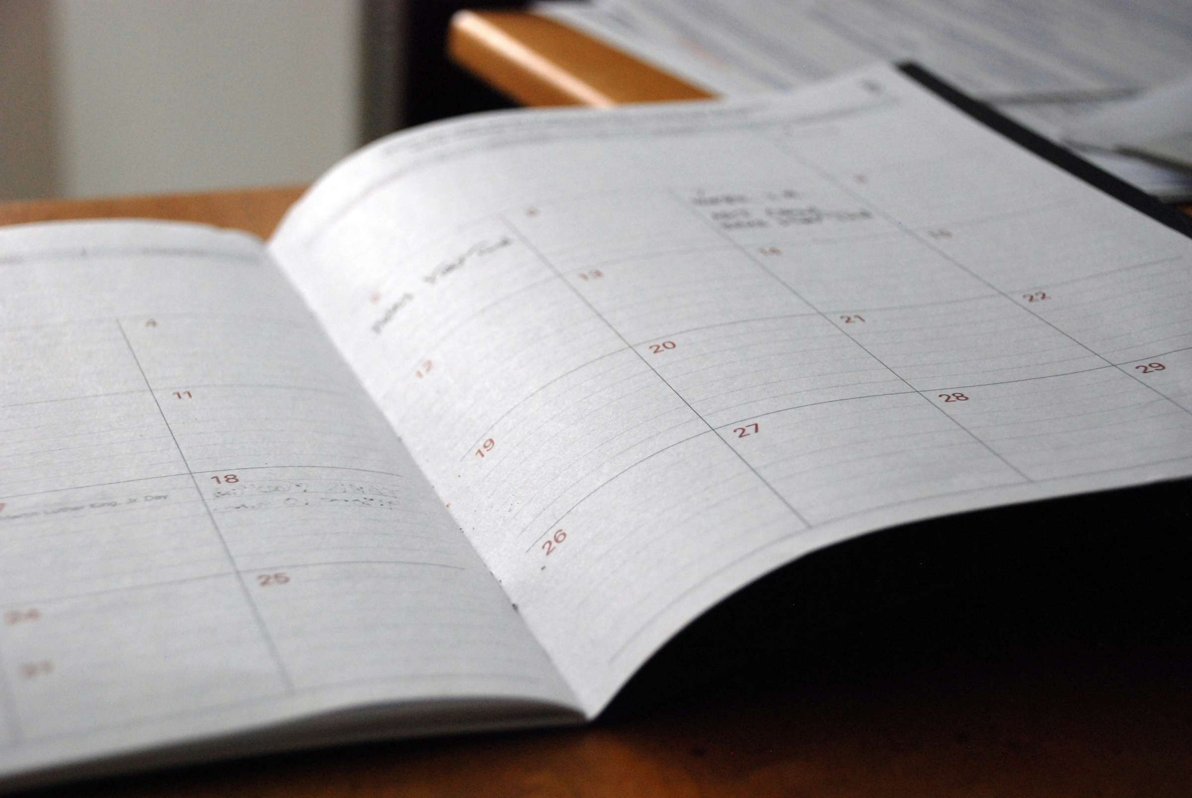 Calendar notebook